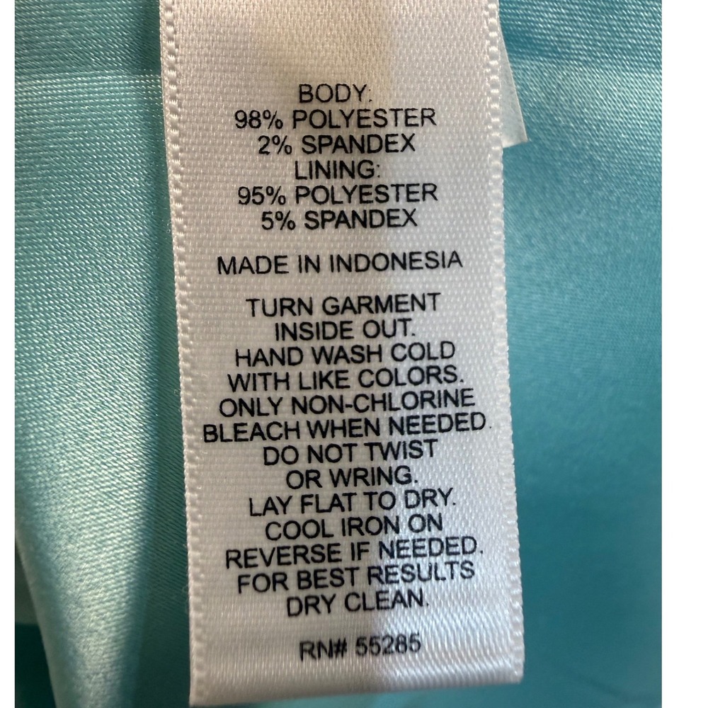 Express Seafoam Green Peplum Blouse Cap Sleeve Exposed Gold Zipper Top Large - Picture 7 of 8